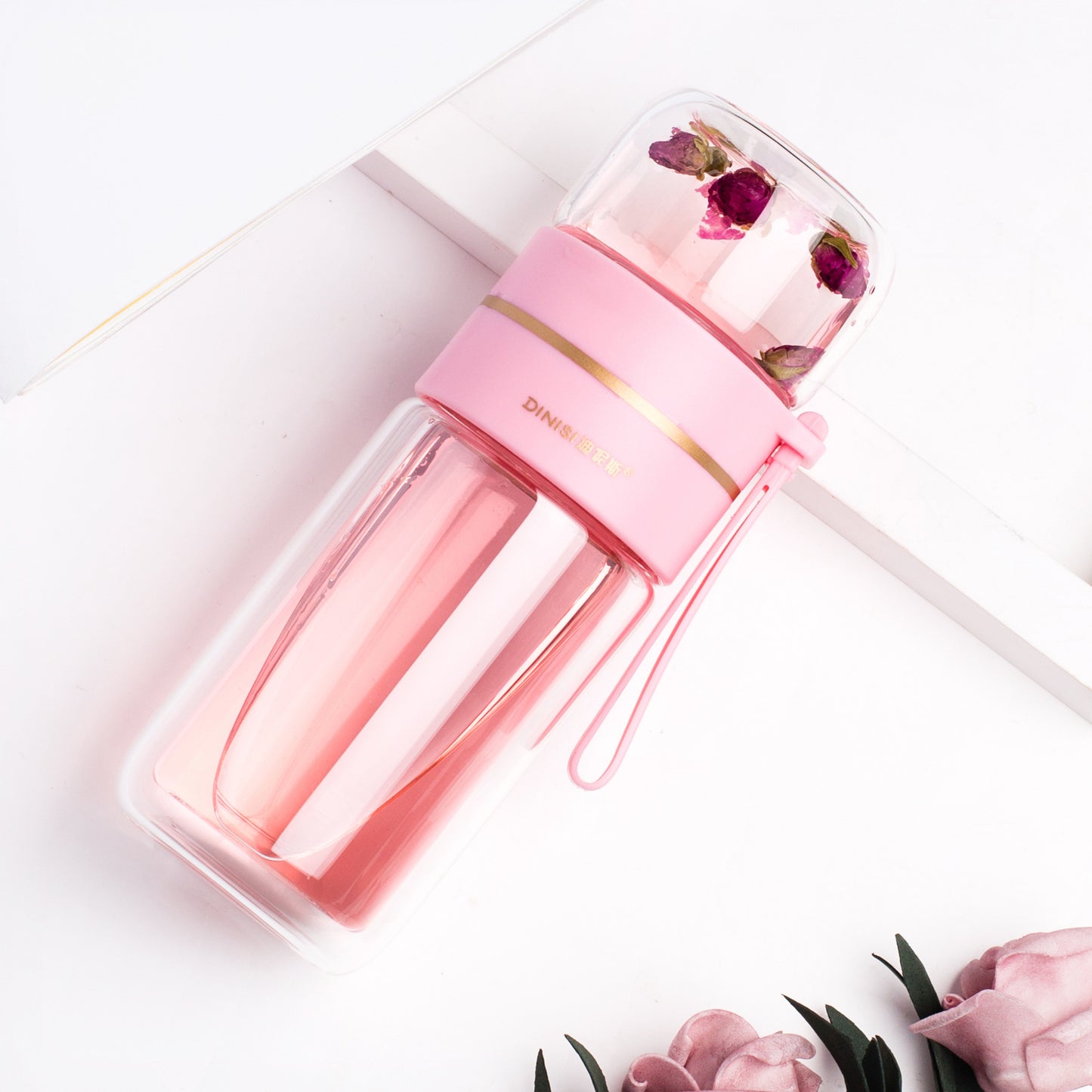 ZenVista | Double-Wall Glass Tea Infuser Bottle - Nukindz