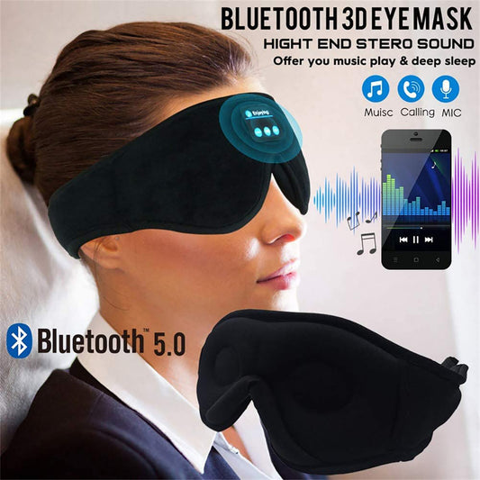 DeepRest Pro: Bluetooth 5.0 Blackout Sleep Mask with Hi-Fi Stereo & Hands-Free Calling - Nukindz
