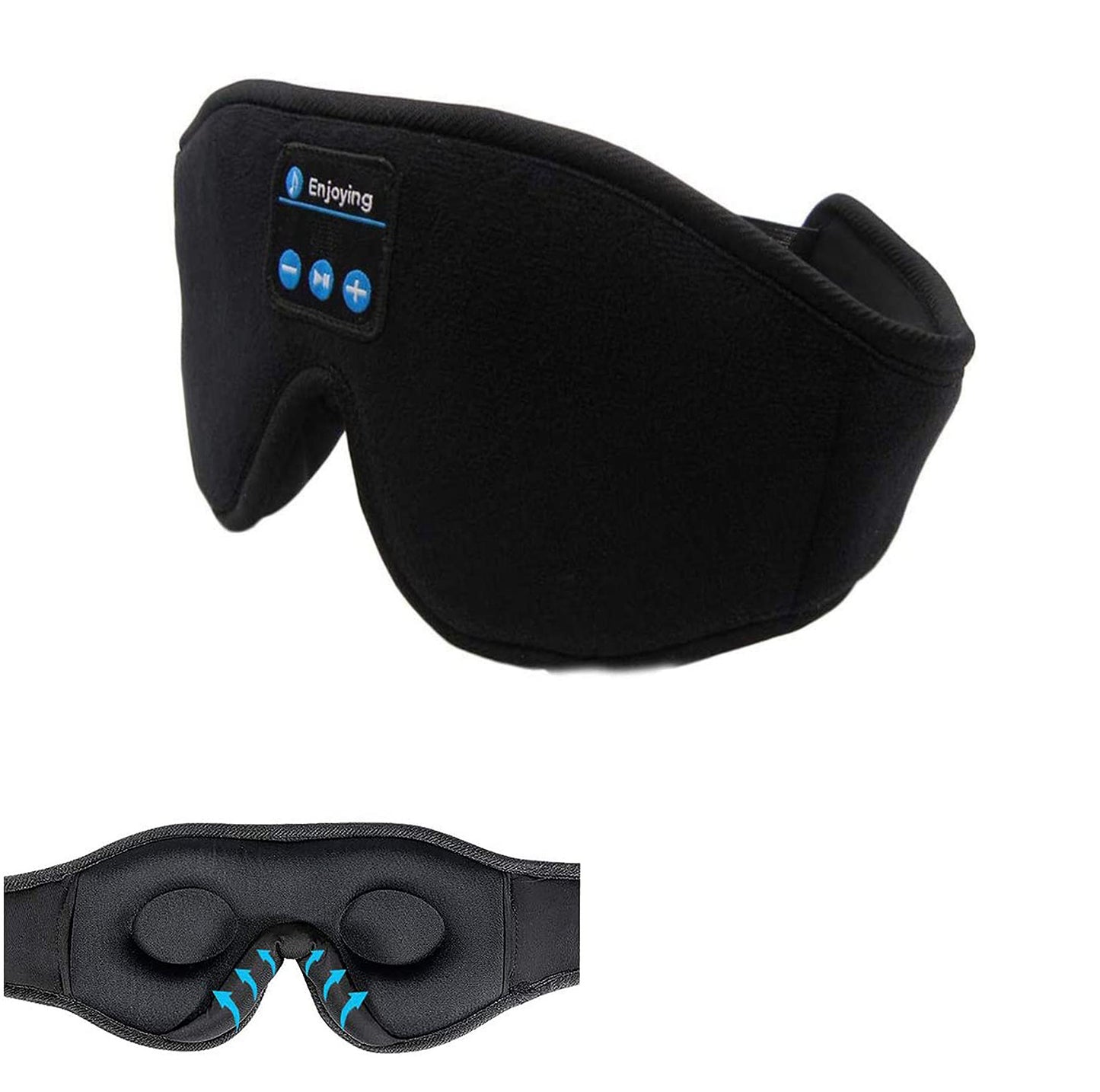 DeepRest Pro: Bluetooth 5.0 Blackout Sleep Mask with Hi-Fi Stereo & Hands-Free Calling - Nukindz