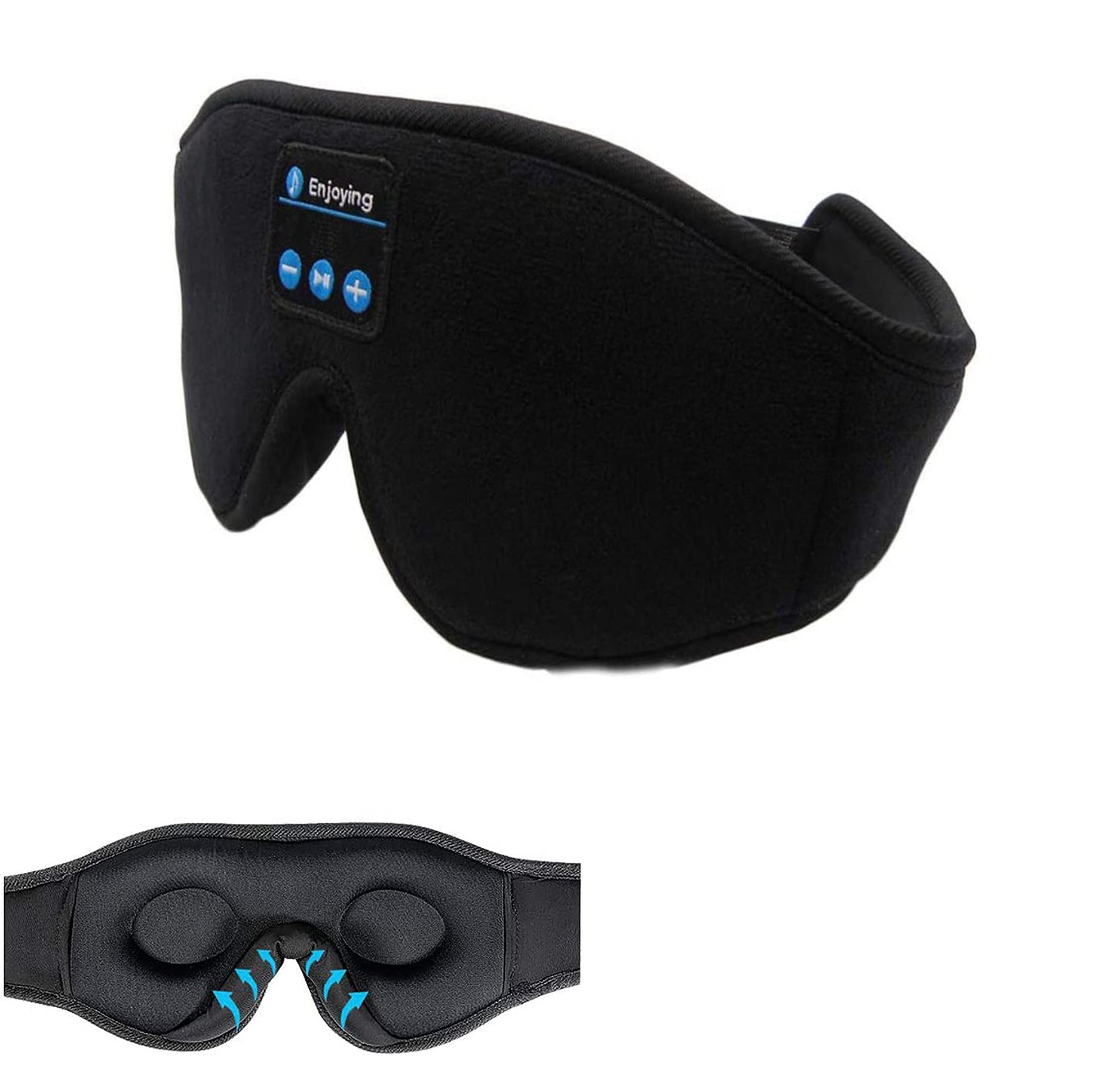 DeepRest Pro: Bluetooth 5.0 Blackout Sleep Mask with Hi-Fi Stereo & Hands-Free Calling - Nukindz