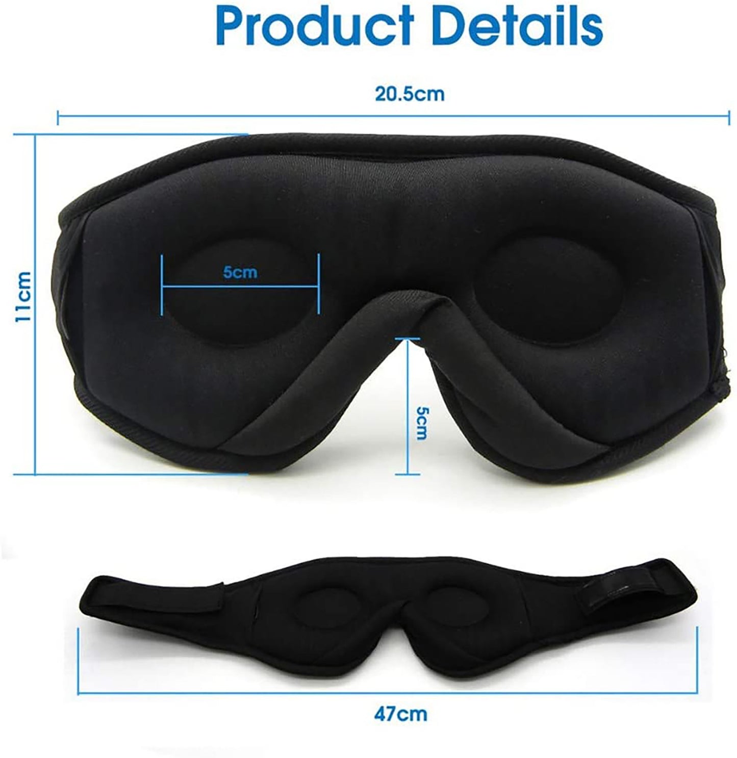 DeepRest Pro: Bluetooth 5.0 Blackout Sleep Mask with Hi-Fi Stereo & Hands-Free Calling - Nukindz