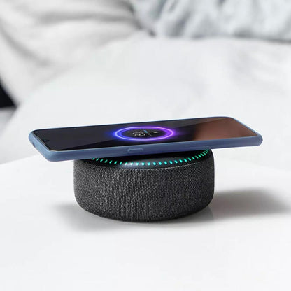 AuraSleep 3-in-1: 20W Fast Wireless Charger & Hi-Fi Bluetooth Speaker with White Noise - Nukindz