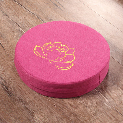 Embroidered Linen Lotus Meditation Meditation Futon - Nukindz