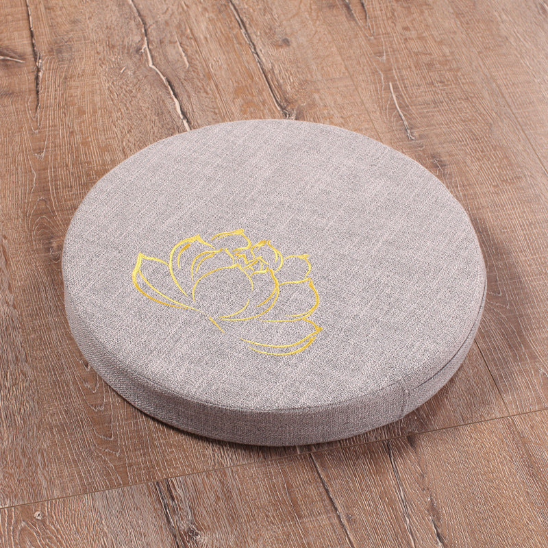 Embroidered Linen Lotus Meditation Meditation Futon - Nukindz