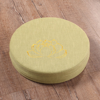Embroidered Linen Lotus Meditation Meditation Futon - Nukindz