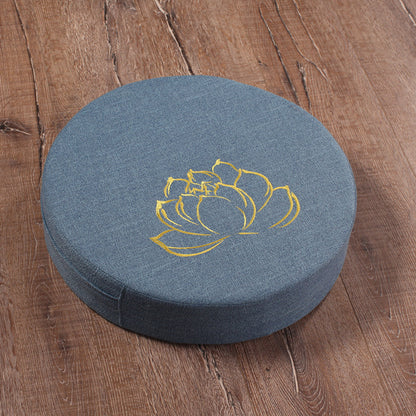 Embroidered Linen Lotus Meditation Meditation Futon - Nukindz