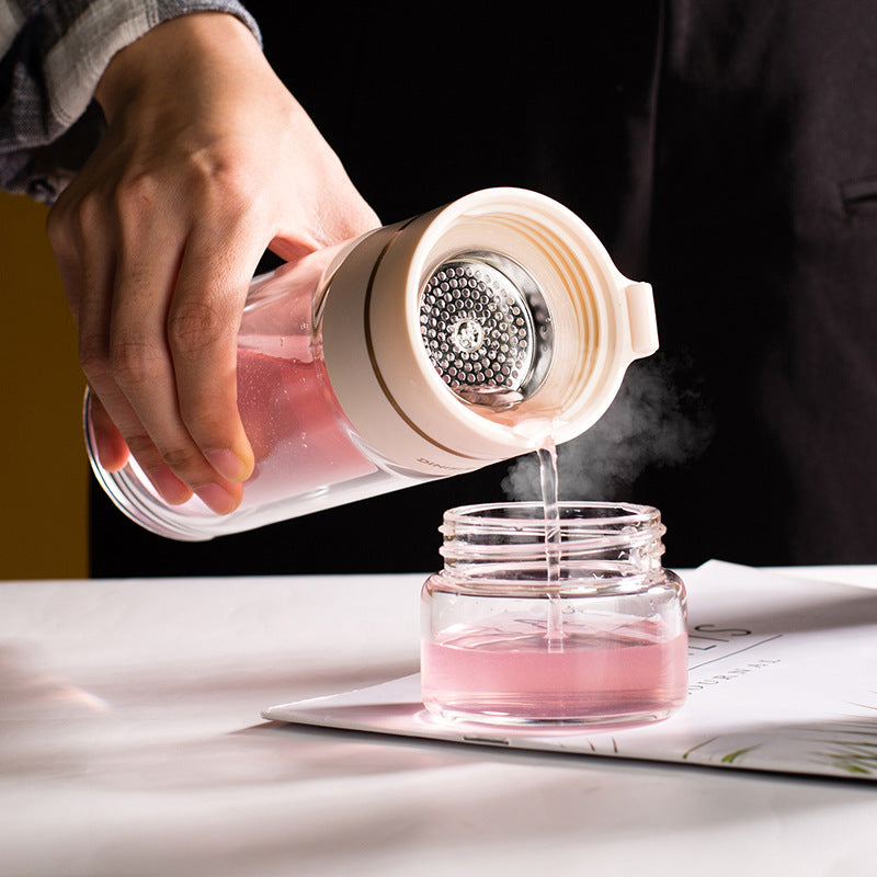 ZenVista | Double-Wall Glass Tea Infuser Bottle - Nukindz