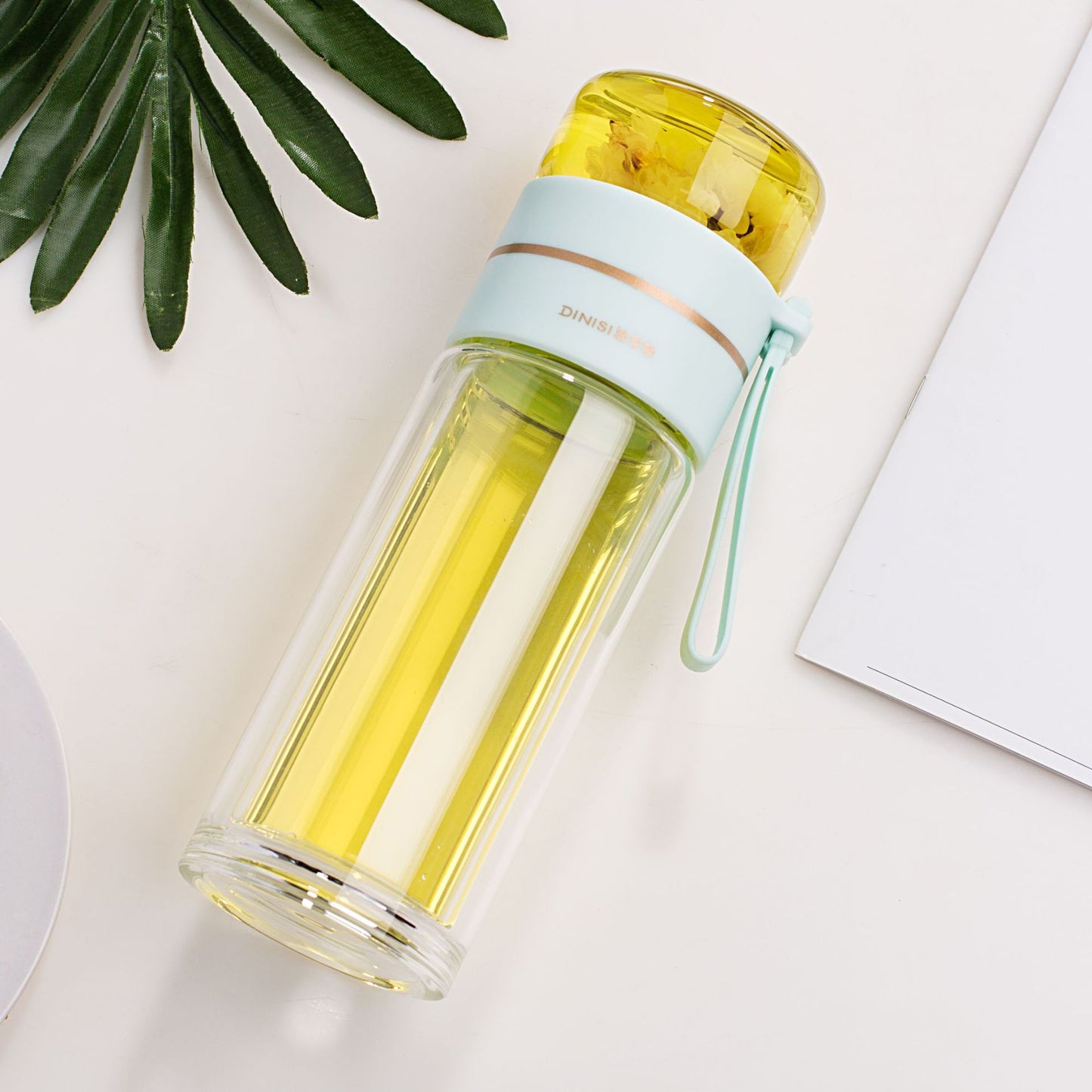 ZenVista | Double-Wall Glass Tea Infuser Bottle - Nukindz