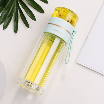 ZenVista | Double-Wall Glass Tea Infuser Bottle - Nukindz