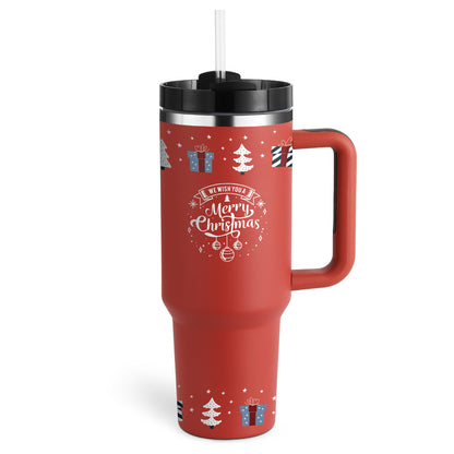 Meridian-40 | 40oz Insulated Tumbler with Handle & Straw - Nukindz