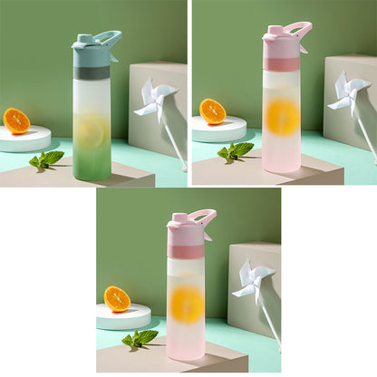 Spray Water Bottle For Girls Outdoor Sport Fitness Water Cup Large Capacity Spray Bottle Drinkware Travel Bottles Kitchen Gadgets - Nukindz