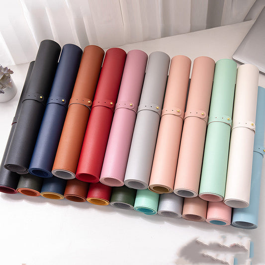 Vegan Leather Desk Foundation | Sensory Workspace Infrastructure - Nukindz