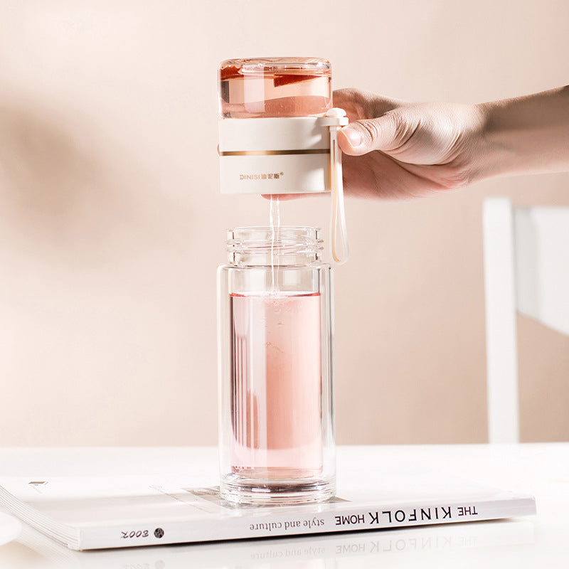 ZenVista | Double-Wall Glass Tea Infuser Bottle - Nukindz