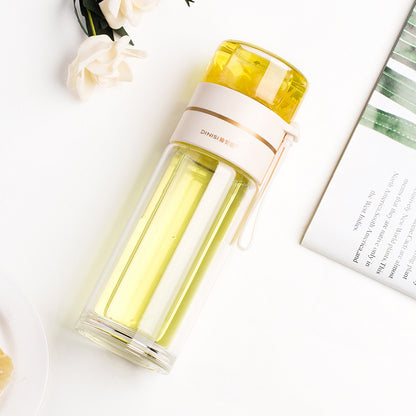 ZenVista | Double-Wall Glass Tea Infuser Bottle - Nukindz