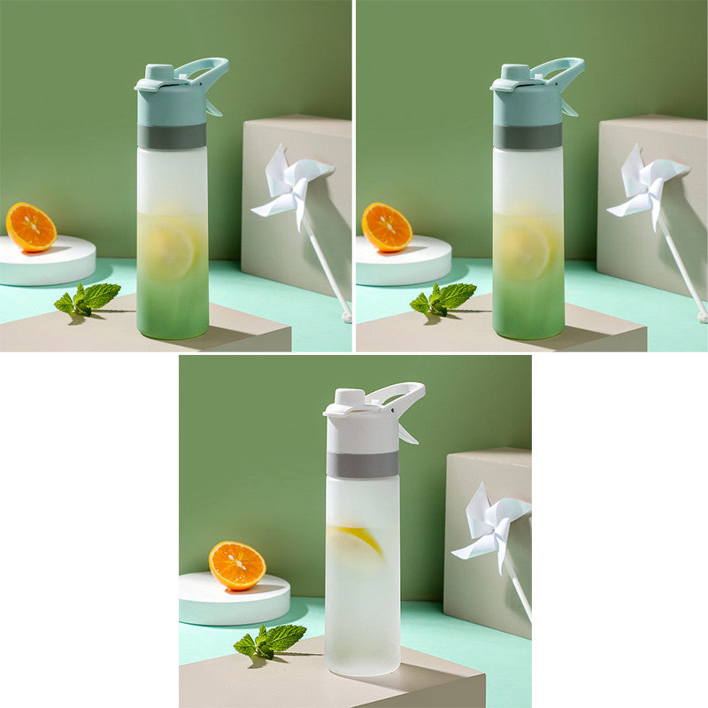 Spray Water Bottle For Girls Outdoor Sport Fitness Water Cup Large Capacity Spray Bottle Drinkware Travel Bottles Kitchen Gadgets - Nukindz