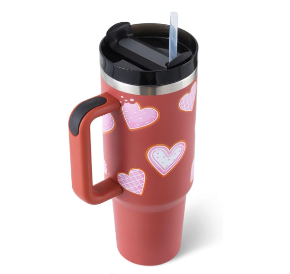Meridian-40 | 40oz Insulated Tumbler with Handle & Straw - Nukindz