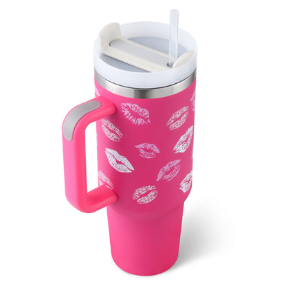 Meridian-40 | 40oz Insulated Tumbler with Handle & Straw - Nukindz