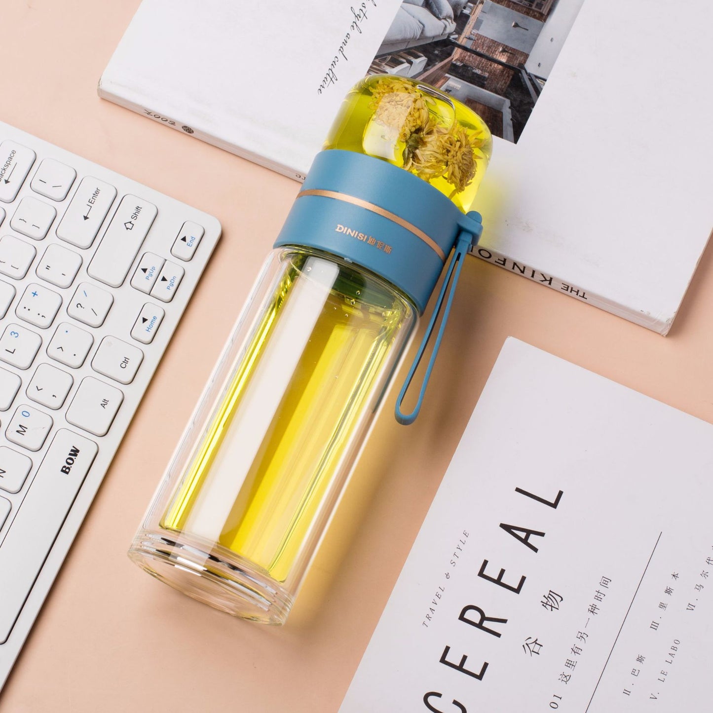 ZenVista | Double-Wall Glass Tea Infuser Bottle - Nukindz