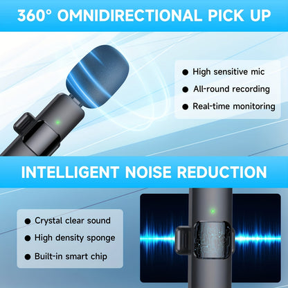 AuraClip | Wireless Lavalier Microphone for iOS & USB-C - Nukindz