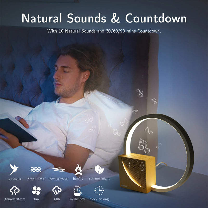 Circadian Focus-Light | Wake-Up Lamp with Natural Sounds & Alarm - Nukindz