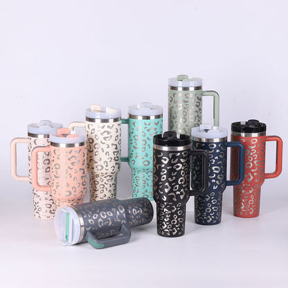Meridian-40 | 40oz Insulated Tumbler with Handle & Straw - Nukindz