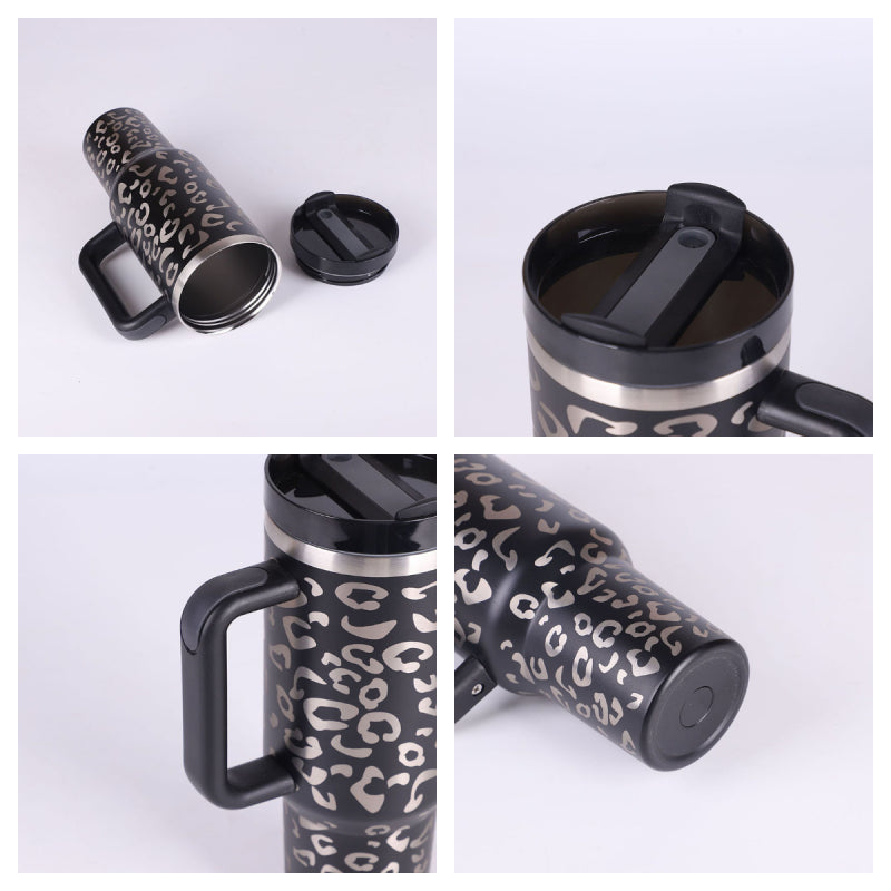 Meridian-40 | 40oz Insulated Tumbler with Handle & Straw - Nukindz
