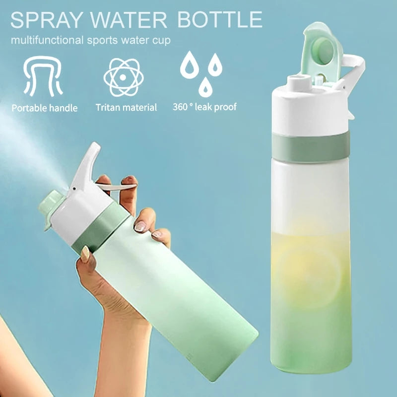 Spray Water Bottle For Girls Outdoor Sport Fitness Water Cup Large Capacity Spray Bottle Drinkware Travel Bottles Kitchen Gadgets - Nukindz