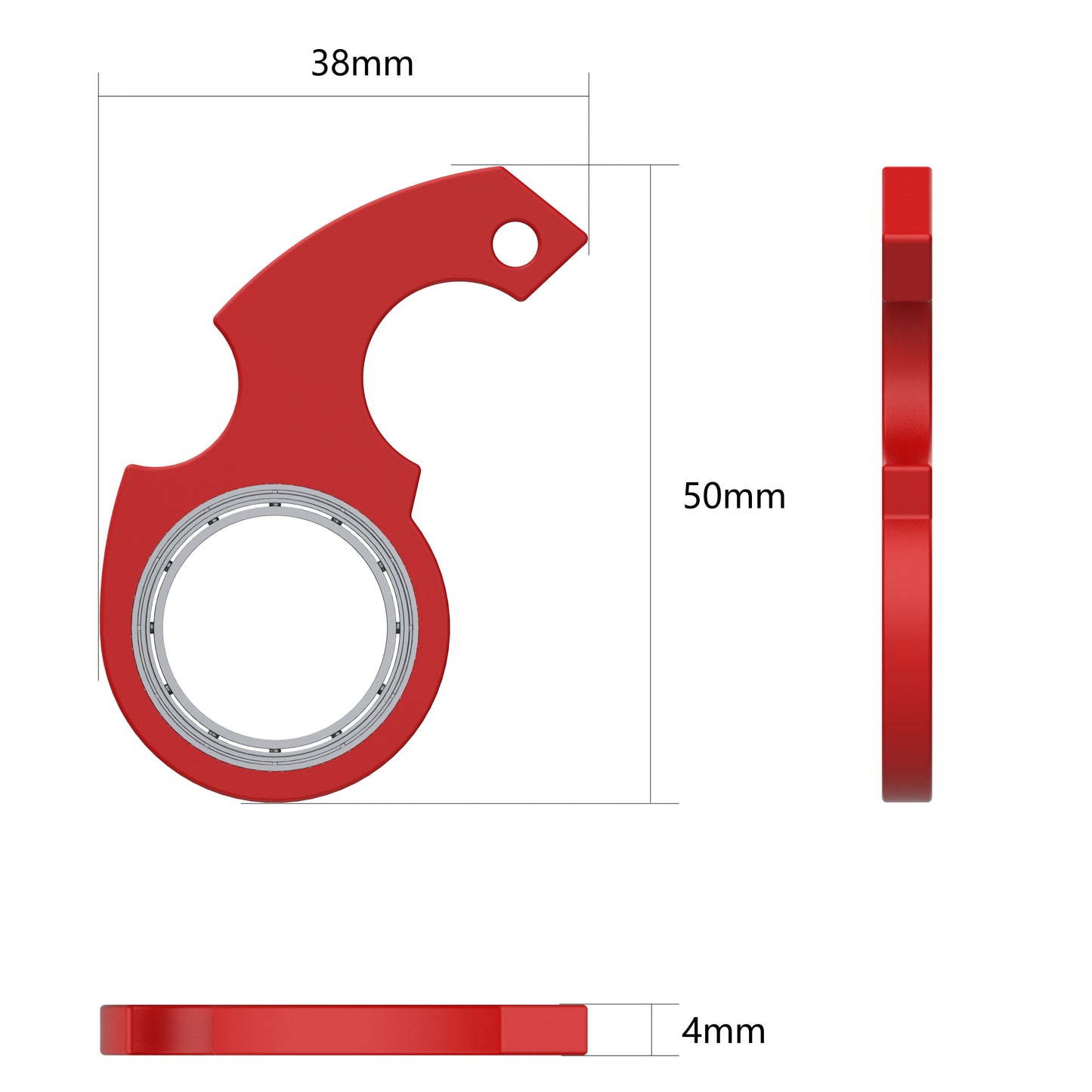 Axis-Link | 3-in-1 Fidget Spinner Keychain & Bottle Opener - Nukindz
