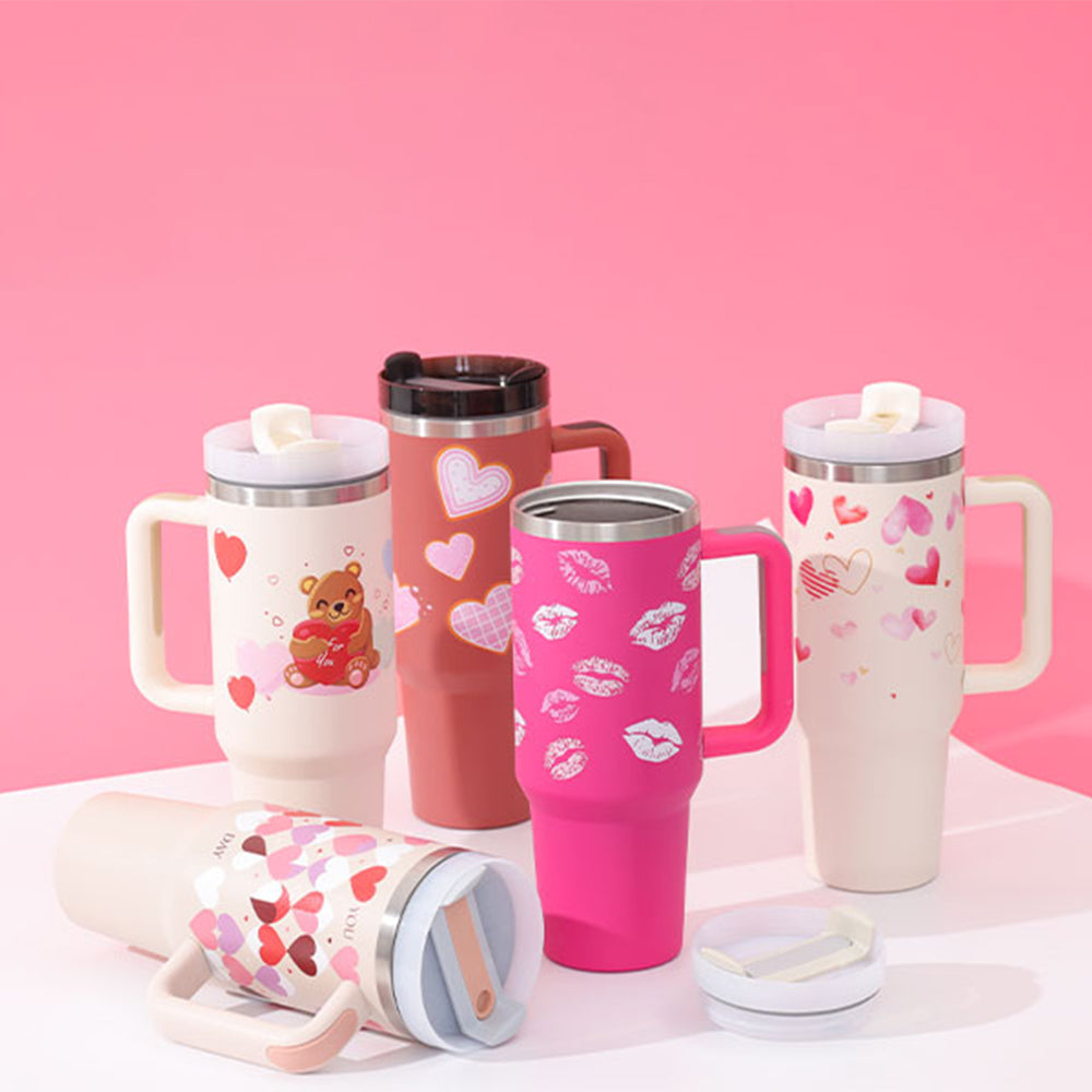 Meridian-40 | 40oz Insulated Tumbler with Handle & Straw - Nukindz
