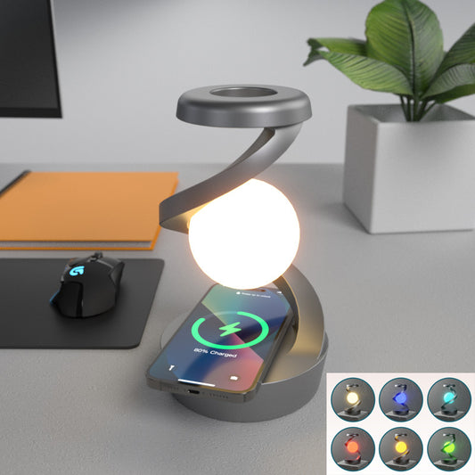 Orbit Moon Dock | Rotating Moon Lamp & 15W Wireless Charger - Nukindz