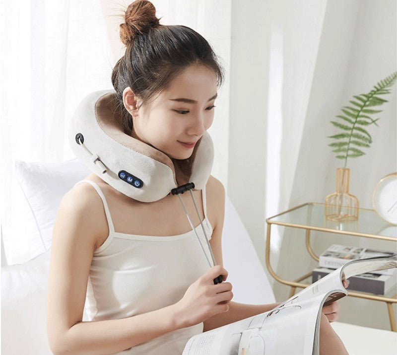 Meridian Support-Pillow | Heated Neck Massager with Kneading & Vibration - Nukindz