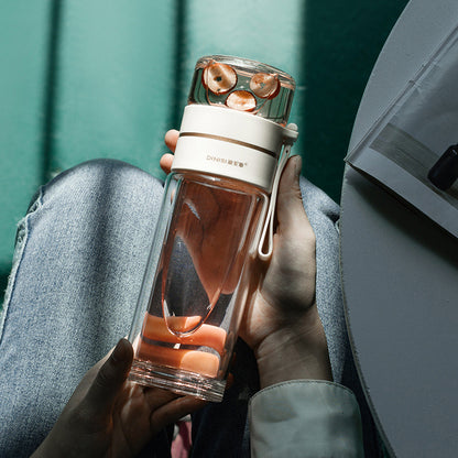 ZenVista | Double-Wall Glass Tea Infuser Bottle - Nukindz