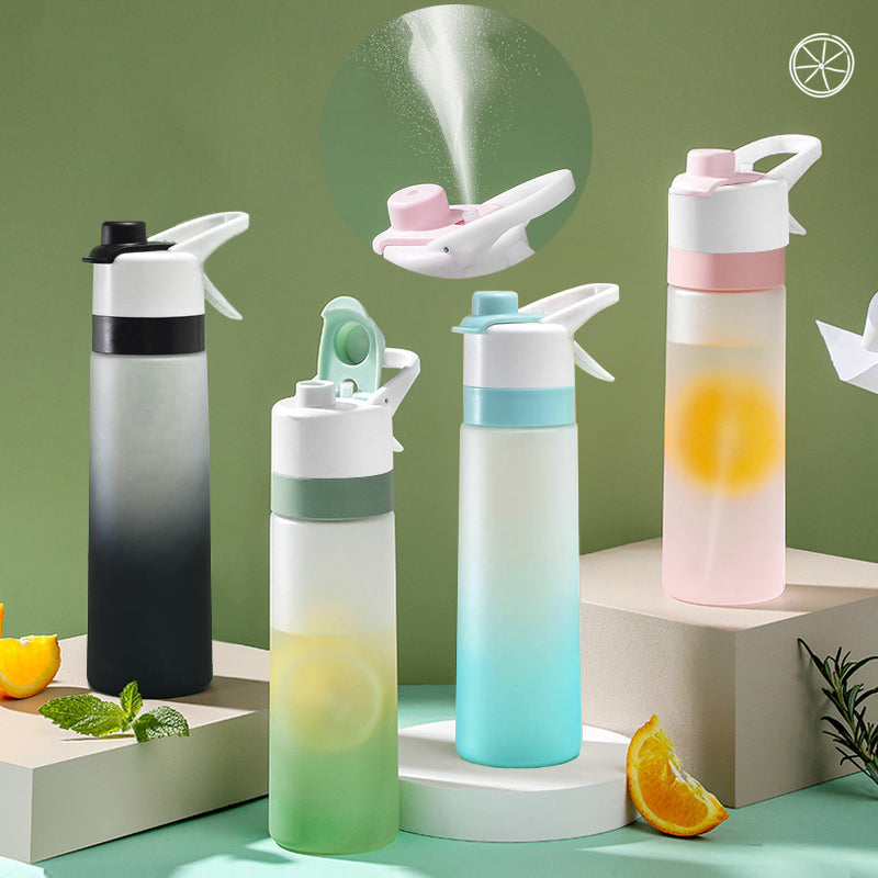 Spray Water Bottle For Girls Outdoor Sport Fitness Water Cup Large Capacity Spray Bottle Drinkware Travel Bottles Kitchen Gadgets - Nukindz