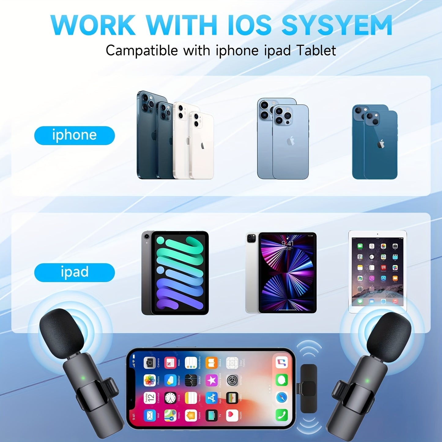 AuraClip | Wireless Lavalier Microphone for iOS & USB-C - Nukindz