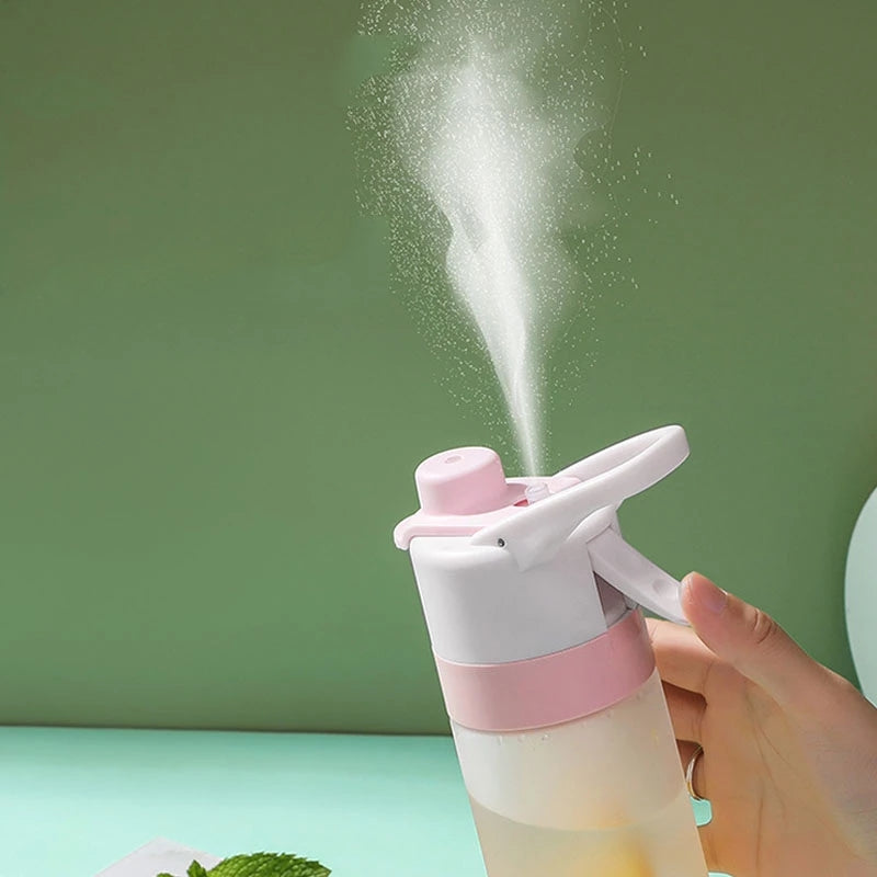 Spray Water Bottle For Girls Outdoor Sport Fitness Water Cup Large Capacity Spray Bottle Drinkware Travel Bottles Kitchen Gadgets - Nukindz