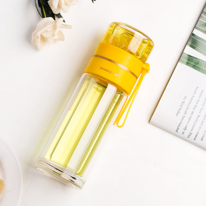 ZenVista | Double-Wall Glass Tea Infuser Bottle - Nukindz