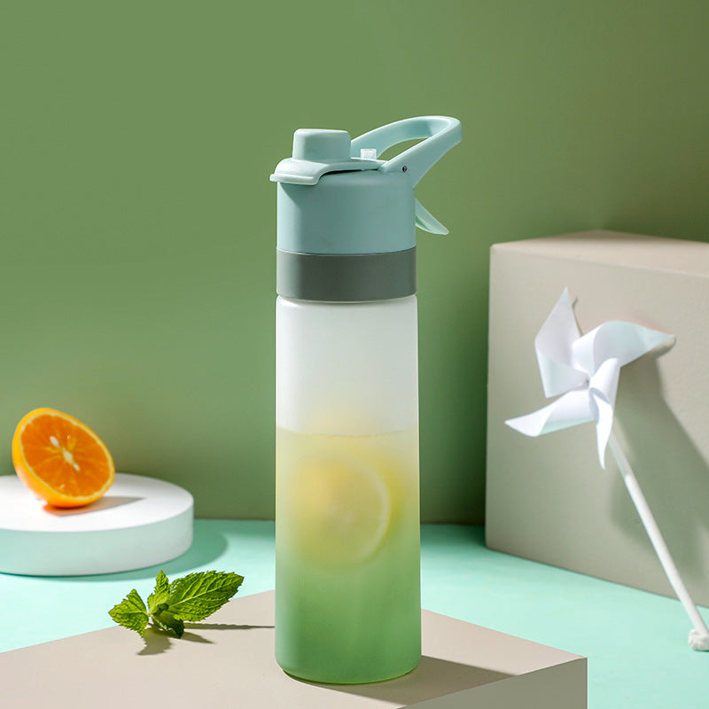 Spray Water Bottle For Girls Outdoor Sport Fitness Water Cup Large Capacity Spray Bottle Drinkware Travel Bottles Kitchen Gadgets - Nukindz