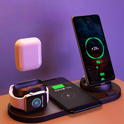 Nexus-6 Multi-Dock | 6-in-1 Wireless Charging Station - Nukindz